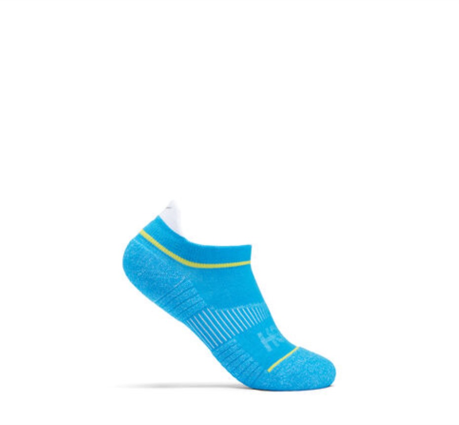 No-show Run Sock Hoka Diva Blue Citrus